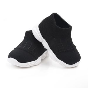 Baby toddler black athletic slip on shoes